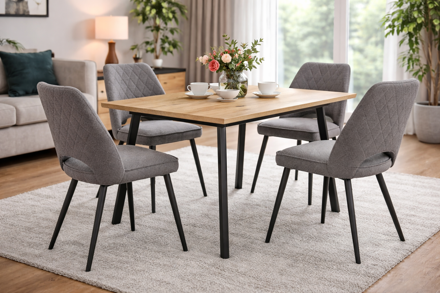 LINI artisan LINI 120 трапезна маса - разтегателна два цвята - Image 1